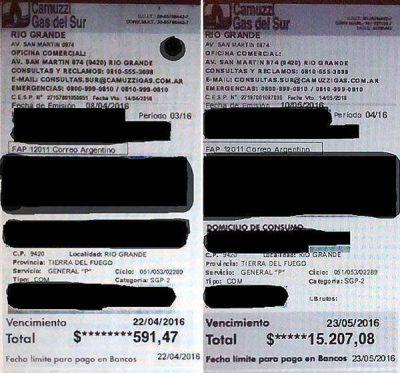 A un comerciante la factura de gas le lleg� con un aumento superior al 2.000%