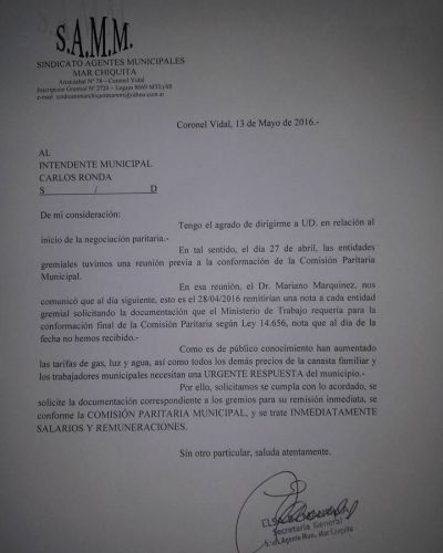 El SAMM reclama al municipio respuestas m�s r�pidas