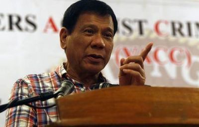 El presidente electo filipino pide perd�n por escrito al Papa tras insultarle gravemente