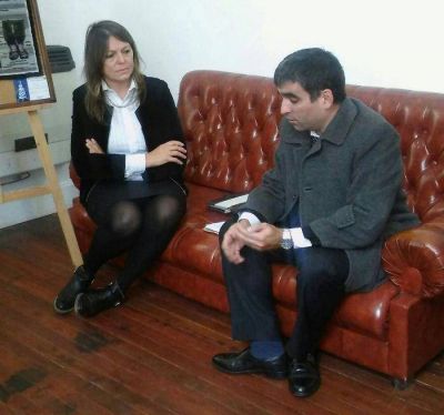 Reuni�n con el Comisario Diego Besombes de Superintendencia de Polic�a Cient�fica confirmando sede en Saladillo