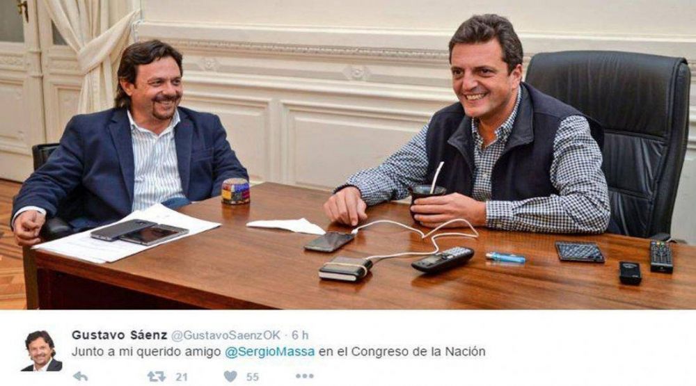 Sa�nz visit� a Massa en el Congreso