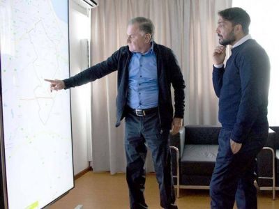 Pereyra le mostr� a Mussi el sistema GIS