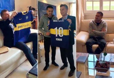 Riquelme visit� a Mauricio Macri en Olivos