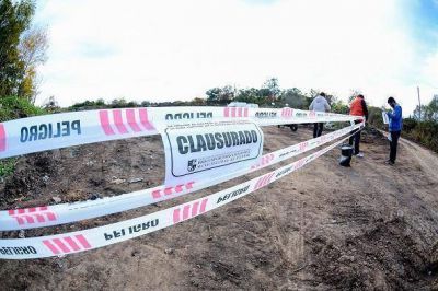 Clausura del predio de Loma Verde en el que funcionaba una tosquera