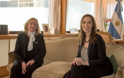 SANDRA MAYOL SE REUNI� CON LA GOBERNADORA MARIA EUGENIA VIDAL