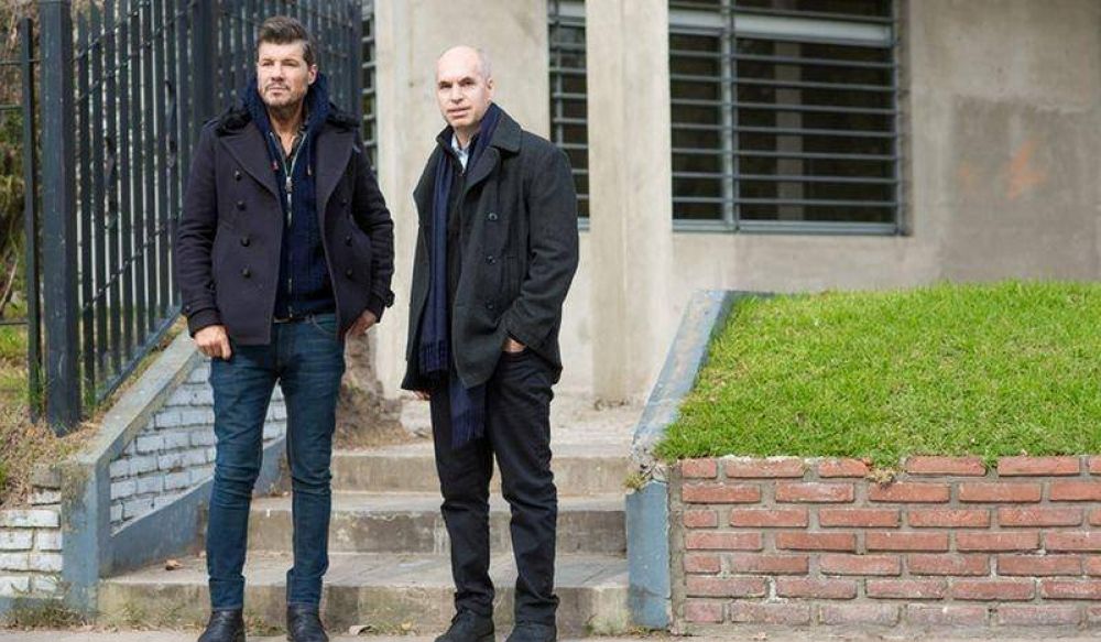 Larreta y Tinelli recorrieron obras deportivas