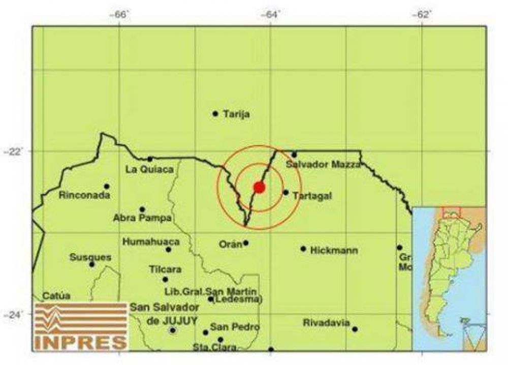 Un fuerte sismo de 5 despert a los vecinos de Tartagal, Salvador Mazza, Aguaray y Orn