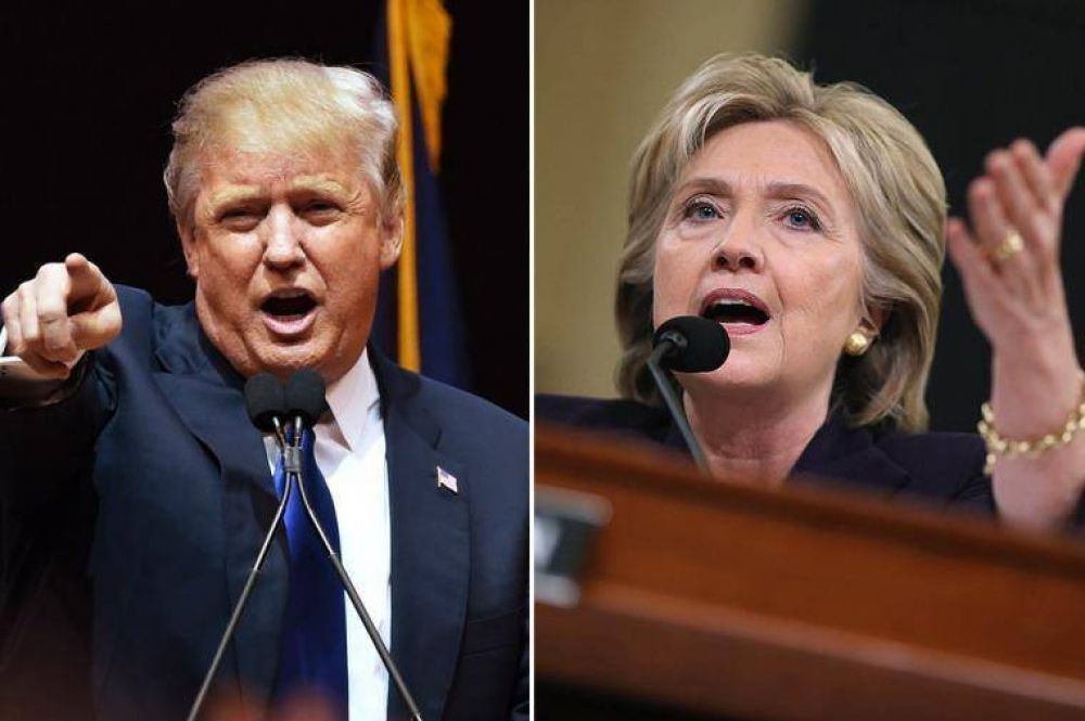 Sondeos oscilan un empate t�cnico y una leve ventaja de Clinton sobre Trump