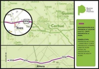 �La respuesta del gobierno de Buenos Aires para repavimentar la Ruta 60 fue inmediata�, dijo intendente Hirtz