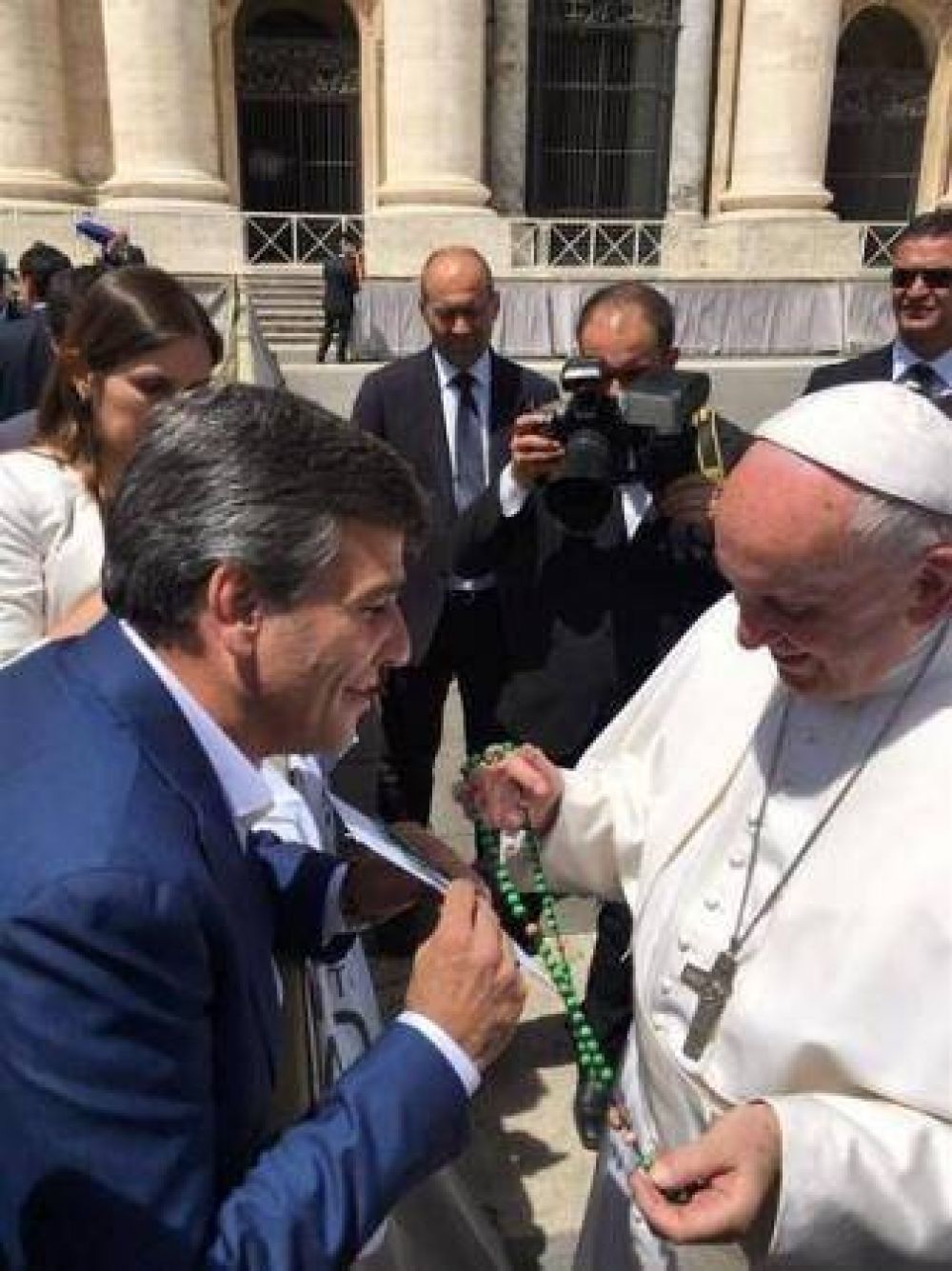 Intendentes peronistas se reunieron con el Papa