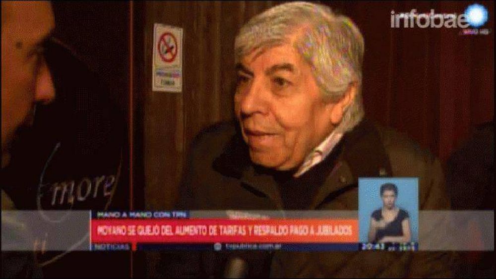 Hugo Moyano advirti� al Gobierno: 