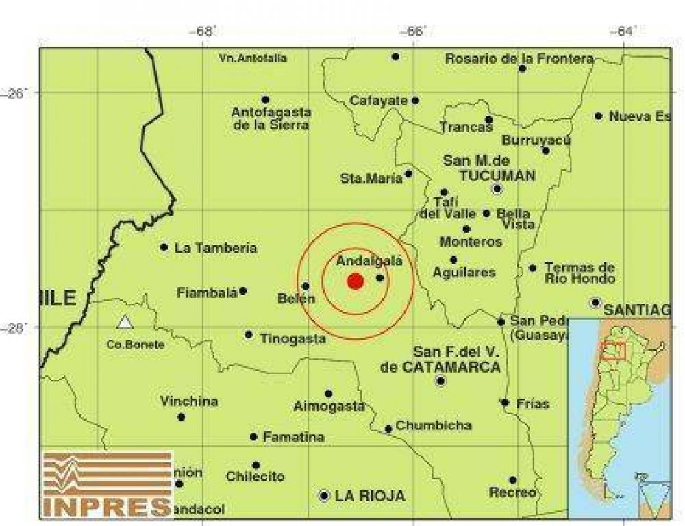 Sismo en Catamarca