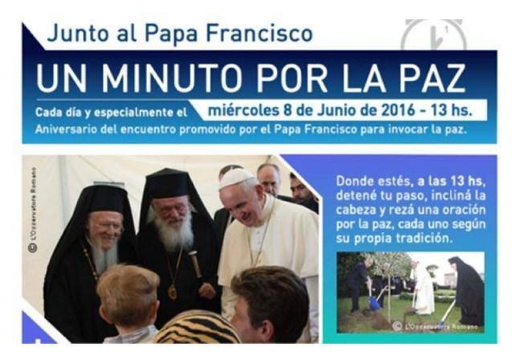 UMOFC: Un minuto por la paz, todos juntos con el Papa Francisco