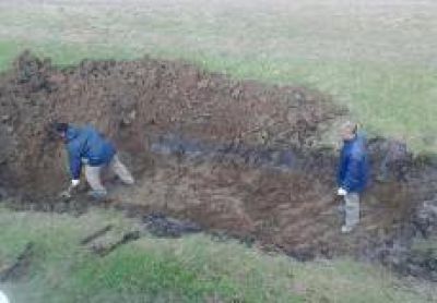 Obras P�blicas est� entubando en Villa Jard�n