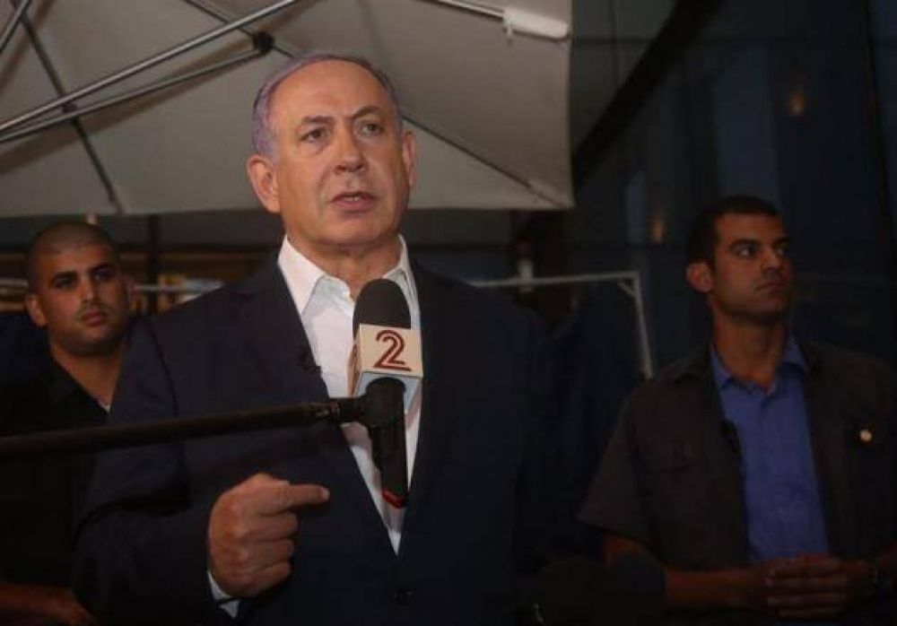 Netanyahu en la escena del atentado:
