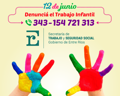 D�a mundial: Bordet pidi� la cooperaci�n de todos en la lucha contra el trabajo infantil 