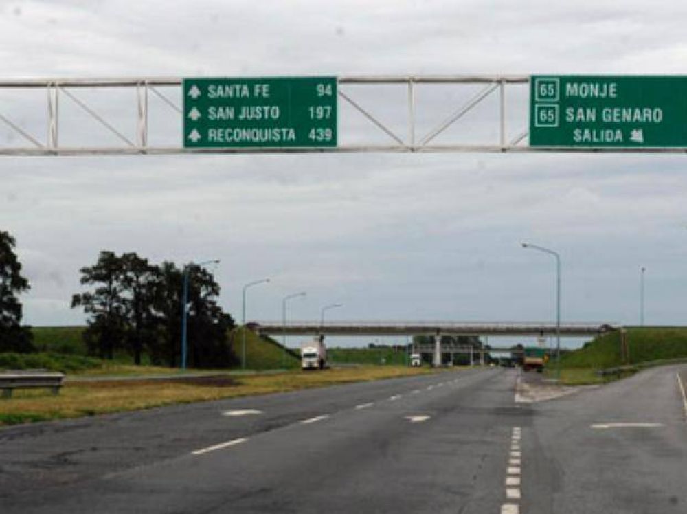 La provincia repavimentar la autopista Santa Fe-Rosario