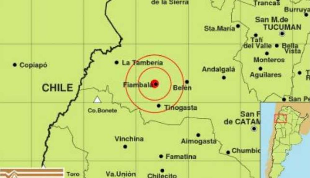 Un temblor sacudi a la localidad de Fiambal
