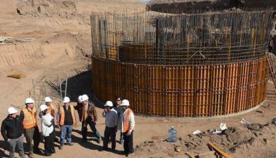 Avanzan las tareas en el puente de Huaycama y la Planta de Tratamiento
