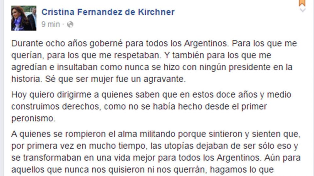 Cristina Elisabet Kirchner: 