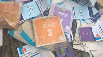 Tiraron cajas con manuales nuevos al r�o Arenales