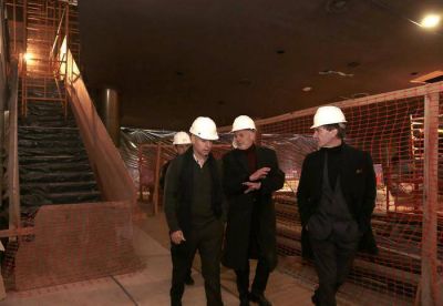 Larreta recorri� la �ltima etapa de las reformas del Teatro San Mart�n