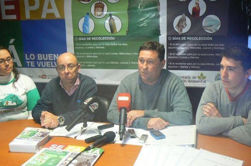 Con foco en los residuos, presentaron la campa�a Separ�