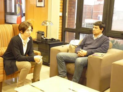 Losada recibi� a la directora de la Comisi�n Nacional de Microcr�ditos