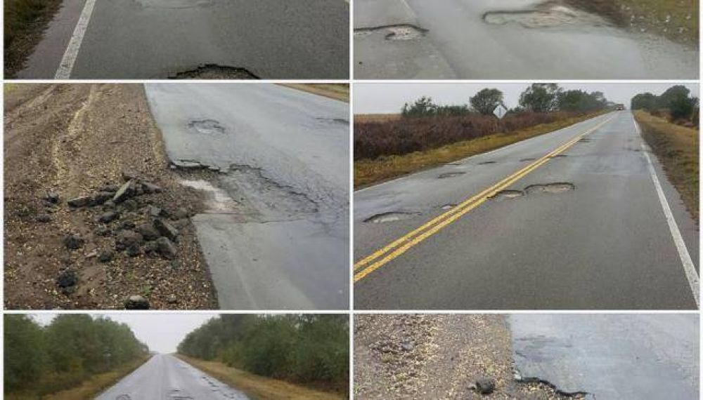 P�simo estado de la ruta que une R�o Cuarto con Achiras