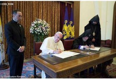 Declaraci�n conjunta del Papa Francisco y Karekin II