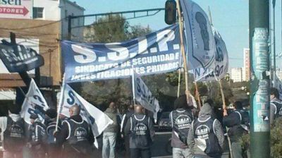 Protesta del sindicato de Seguridad Privada
