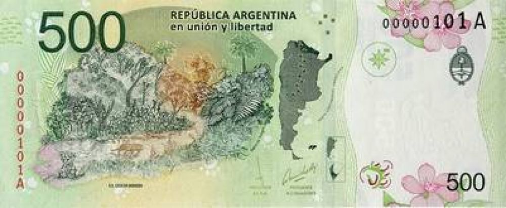 El nuevo billete de $ 500 sale hoy a la calle