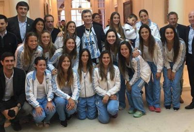 Mauricio Macri recibi� a Las Leonas en Olivos