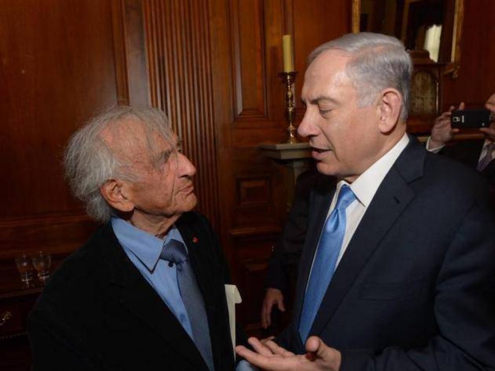 Binyamin Netanyahu: Elie Wiesel personifica el triunfo del espritu humano sobre el mal ms inimaginable