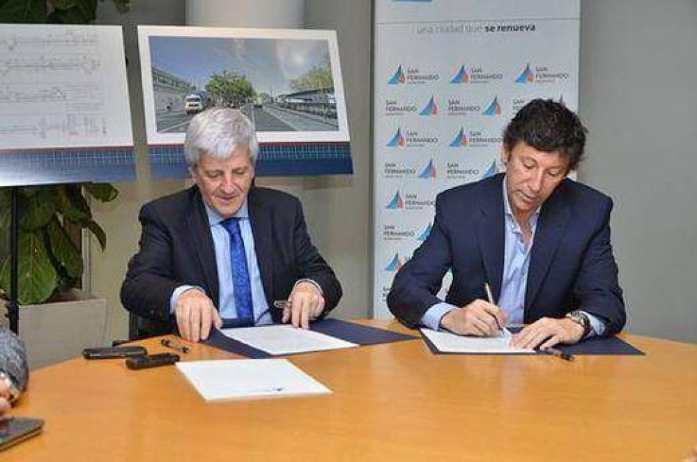 Posse y Andreotti anunciaron una importante obra en la calle Uruguay