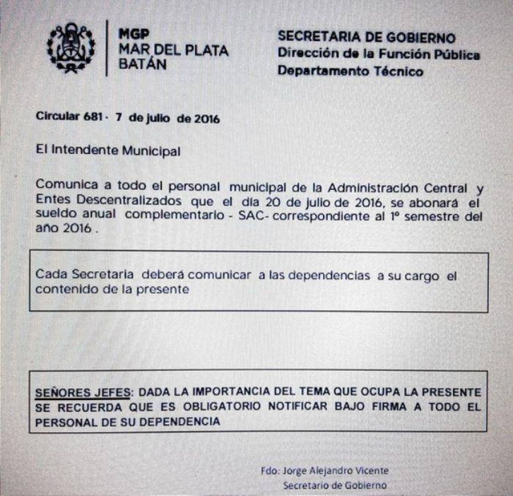 Municipales en pie de guerra: Decretar�an un paro general hasta cobrar el aguinaldo