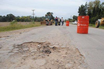 Dentro de un mes terminar� la repavimentaci�n del puente de la 41