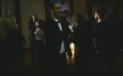 La fiesta con cumbia y champ�n de Tagliaferro en el municipio de Mor�n