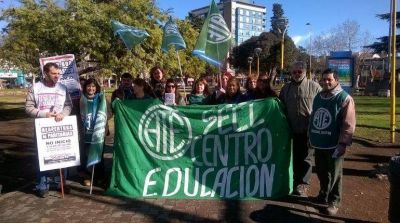 Estatales se manifestaron en el centro