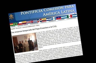 El Papa visita por sorpresa la Pontificia Comisi�n para Am�rica Latina