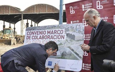 Firmaron convenio para construir un Polo Educativo en Lan�s