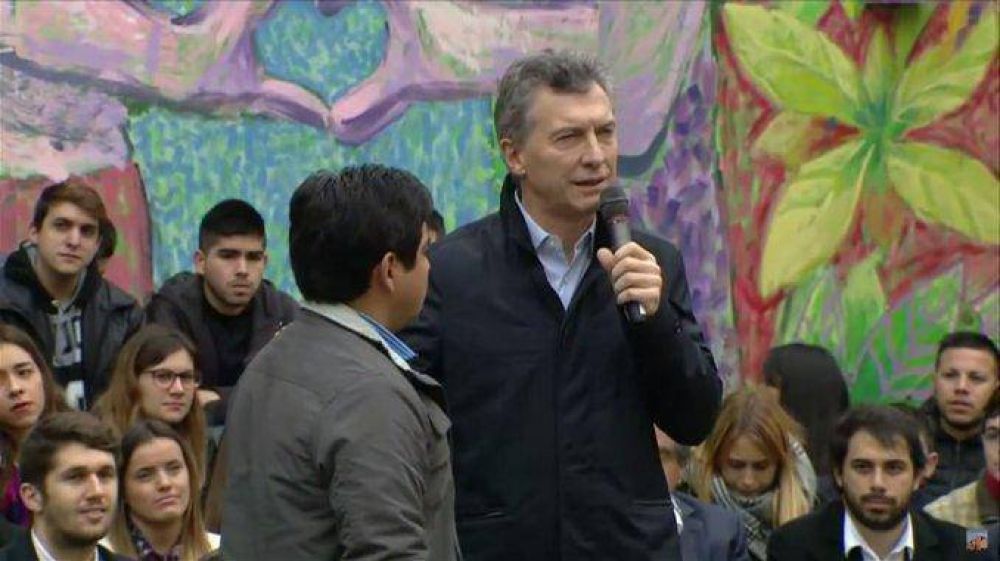 Macri encabez� un acto en Devoto, pero no habl� del cacerolazo