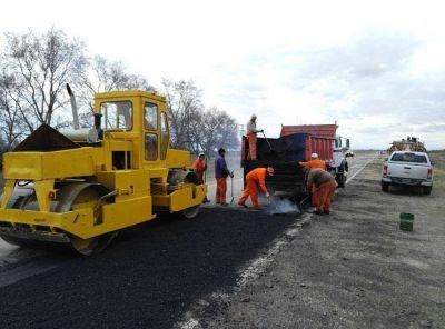 Iniciaron las obras de bacheo en la Ruta Nacional 152