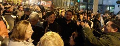 Dirigentes K presentes en la protesta contra el tarifazo