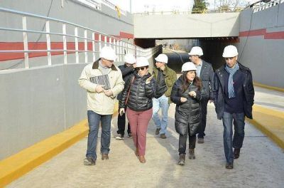 Tagliaferro recorri� los avances de la construcci�n del T�nel Matienzo