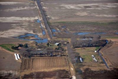 Una vista a�rea de las zonas afectadas por los nuevos cauces