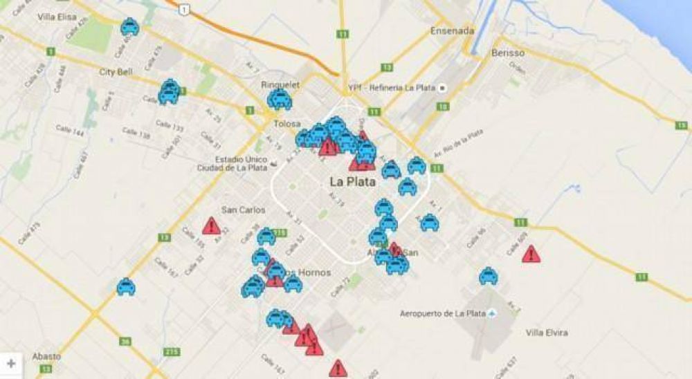 Un mapa pone en evidencia el estado de abandono de La Plata