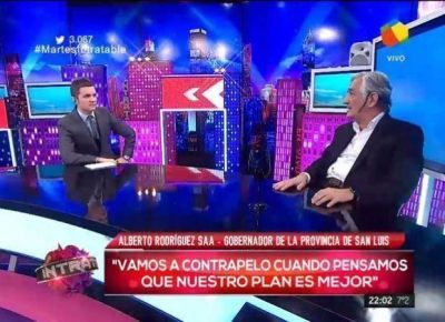 Alberto Rodríguez Saá: “Con el gobierno de Macri tengo enormes diferencias”