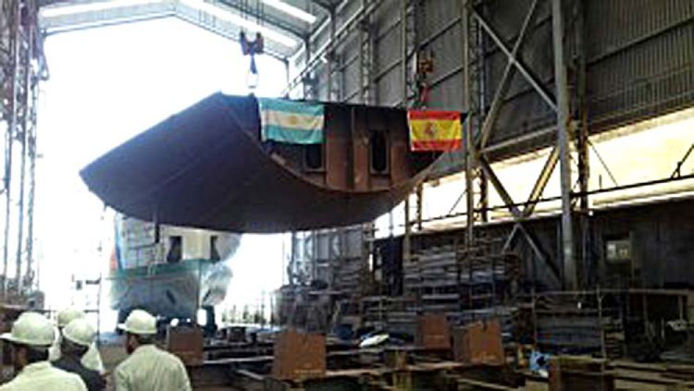 Importantes avances en la construccin de nuevo buque de investigacin del Inidep