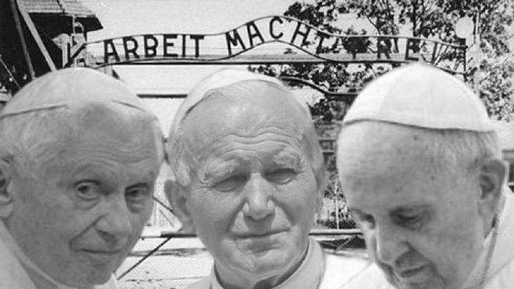 Tres Papas en Auschwitz y Birkenau